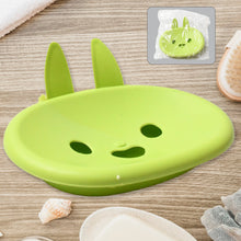 Soap Box Drain soap Box Cute Rabbit Shape Double soap Bowl Box Plastic Rack Storage Rack Bathroom Toilet Storage Box ,Sabudani