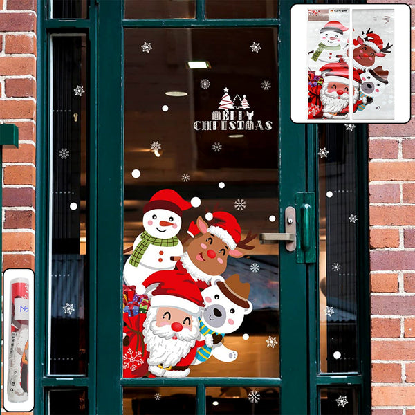 Christmas Theme Glass & Wall Sticker 90x60 cm – (1 Pc)