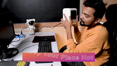 Room Heater 220V Brown Box Heater with Plug for Office & Bedroom Use